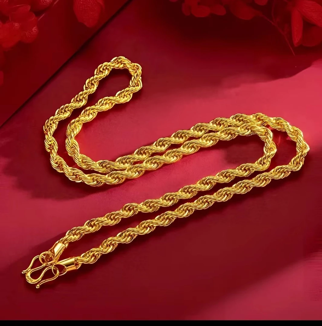 合金项链 合金项链2024新款【麻花项链】时尚气质百搭精美经典素款