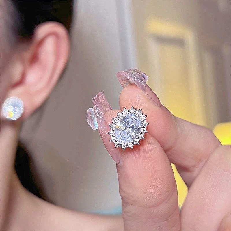 店主推 鸽子蛋温柔气质耳环小众轻奢高级设计感耳钉女饰品