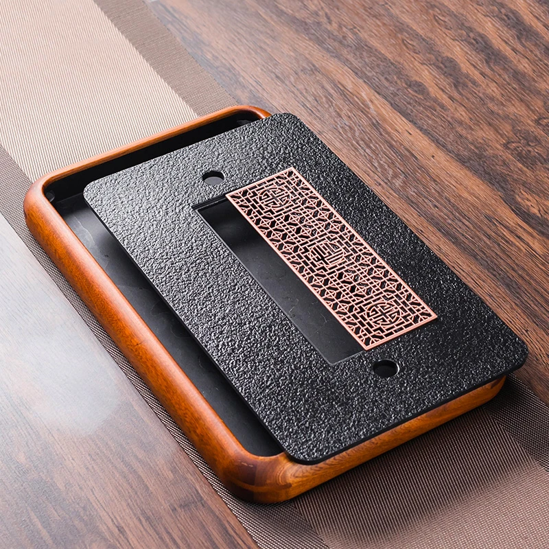 2025新款实木茶盘茶台家用功夫茶具托盘储排水式轻奢现代干泡茶海