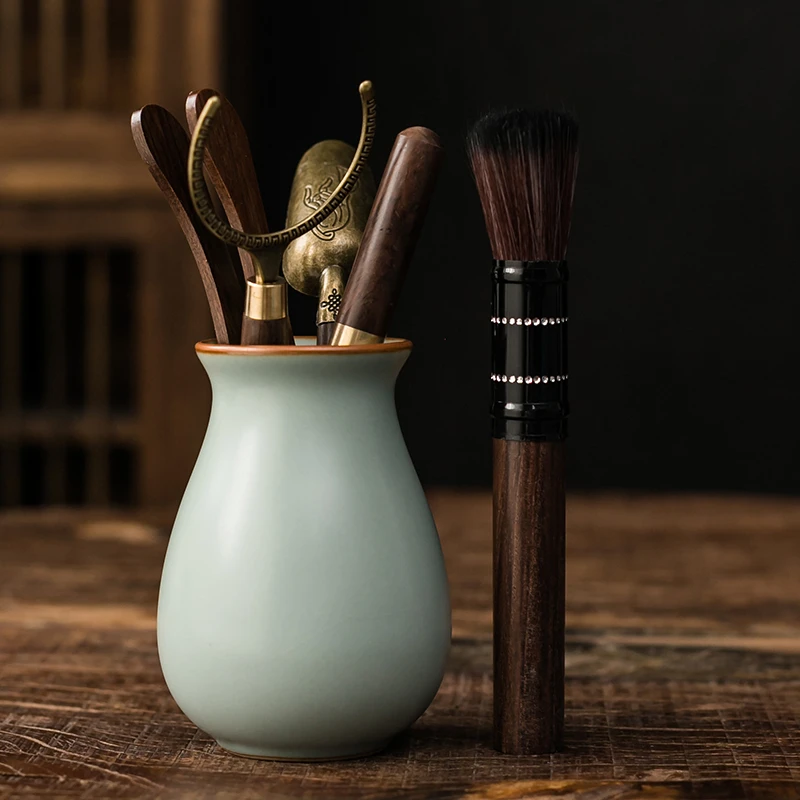 汝窑茶道六君子套装功夫茶具用品配件茶夹茶笔6君子大全泡茶工具