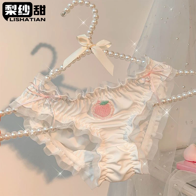 初恋桃屿~日系少女甜美白色内裤女薄款高颜值裤衩子女内穿三角裤