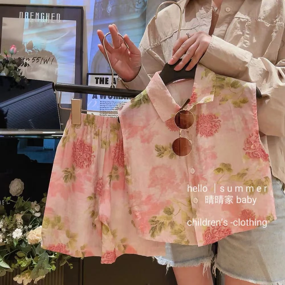 【实体品质】儿童韩系背心套装（男女宝同款）无袖时尚度假SK097