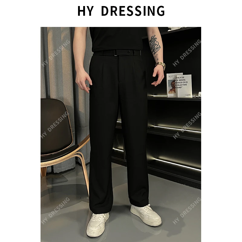 【HY穿搭】秋季高定廓形宽松休闲裤男几件抗皱垂顺宽舒直筒裤88100