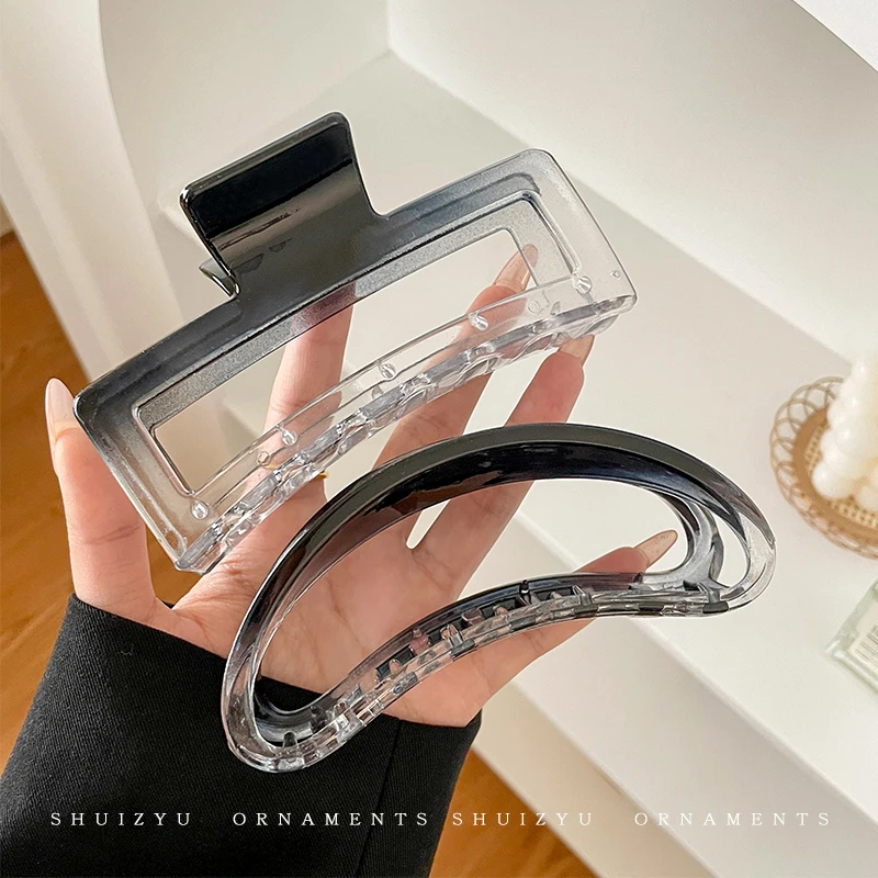 水中玉超大号抓夹后脑勺发量多鲨鱼发卡发抓头饰ins发夹气质发饰