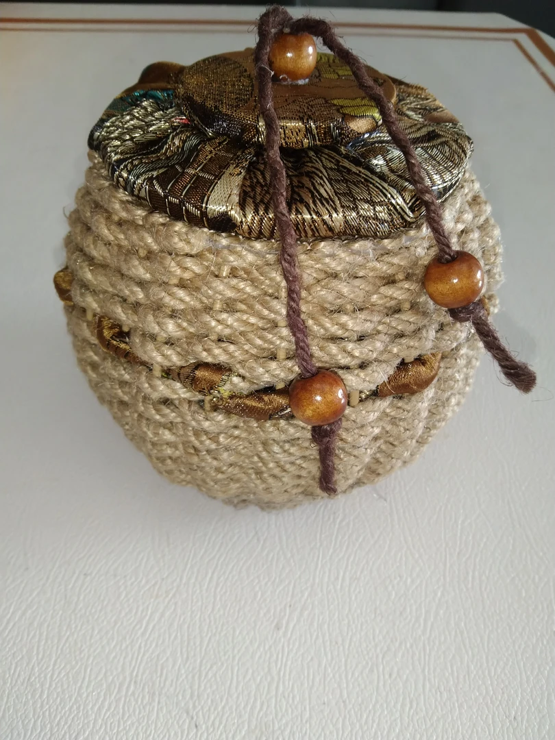 清明上河图系列之茶叶罐手工麻绳编织收纳