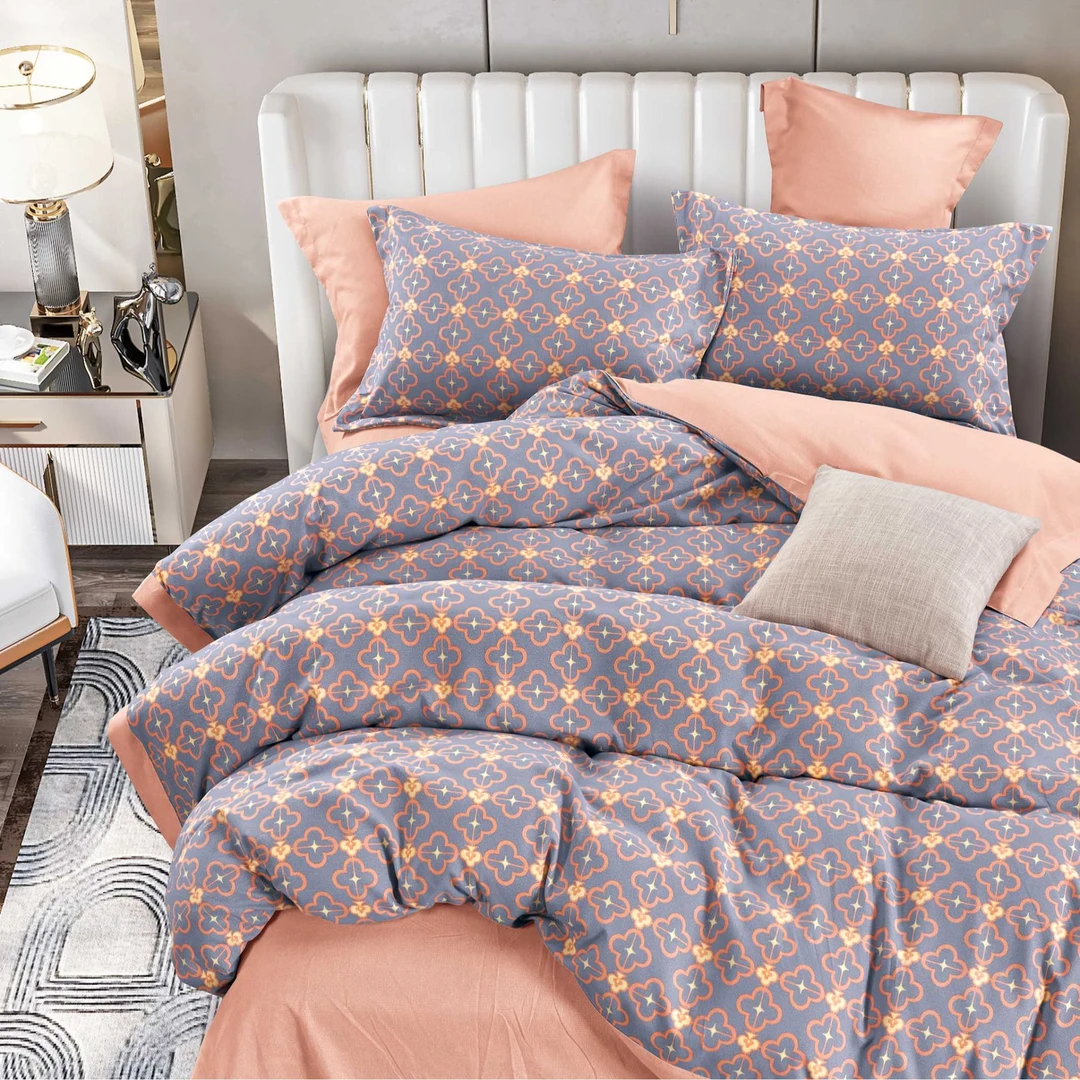 2025舒适透气AA面双层纱被套亲肤加厚单人双人床上被罩--清香朵颐