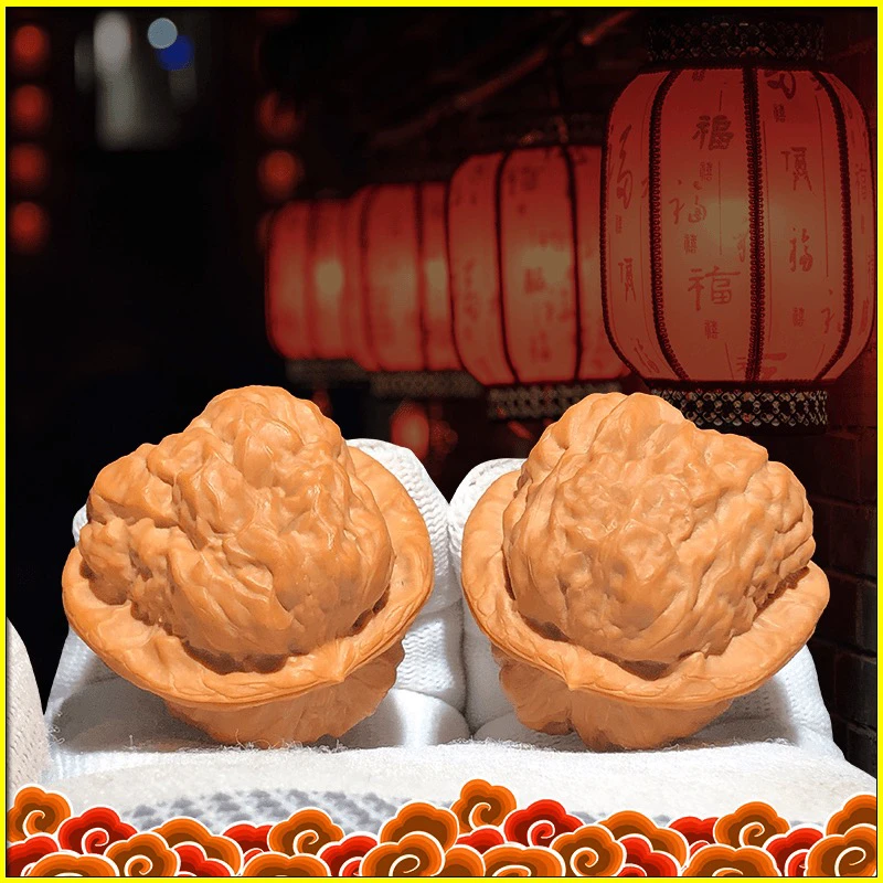 文玩把玩野生百年山地果蛤蟆头元宝门墩南疆石麻核桃