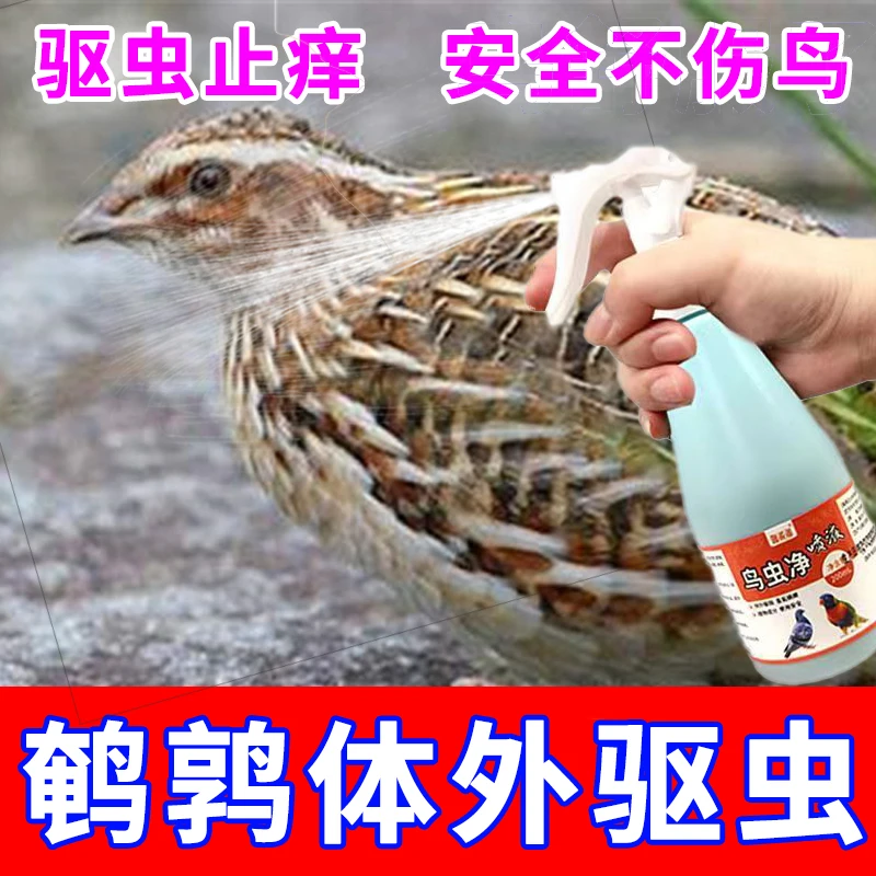 鹌鹑体外驱虫喷雾除螨除虱子去异味不伤鸟防啄毛咬毛专用清洁用品