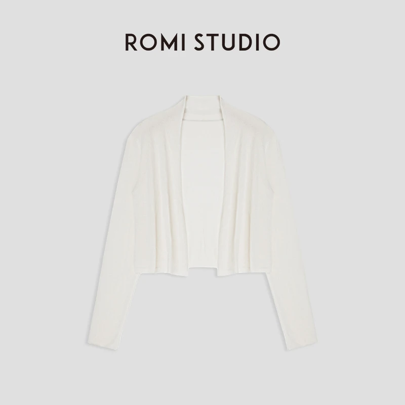 ROMI STUDIO【高品质】气质百搭休闲舒适透气v领长袖开衫 M3512