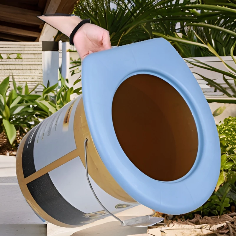 农村旱厕坐便器简易马桶圈加厚坐不坏家庭通用水桶加厚便携式小型