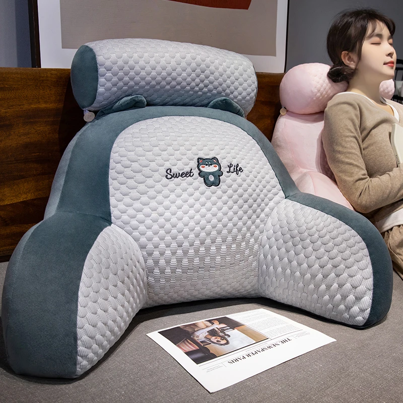 冰豆豆床头软包大靠背沙发靠垫枕头床上看书床靠护腰垫靠枕抱枕夏