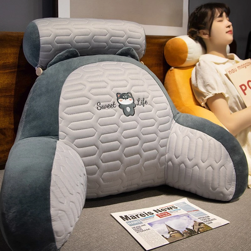 冰丝床头靠垫软包可拆护腰靠枕大靠背沙发抱枕靠枕头床上看书冬季