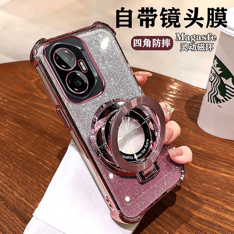 适用华为荣耀300手机壳小众女AMP-AN00新款闪纸honor300Pro保护套