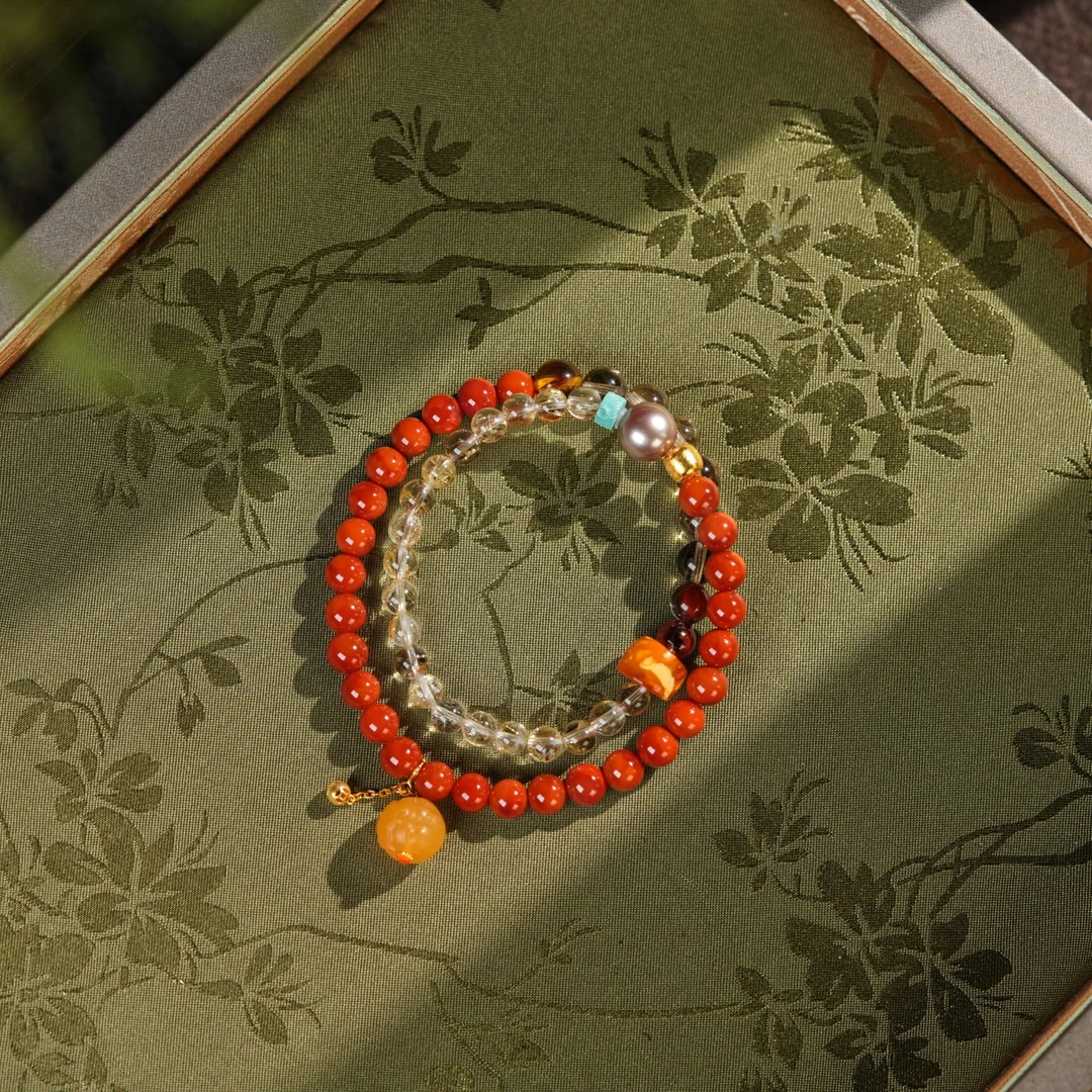 左边婷姐丨南红多圈手串（B1276）