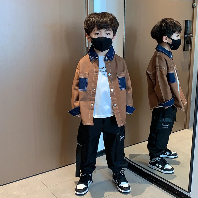 童装男童春装外套2025新款儿童中小童时髦帅气牛仔衣服男孩春秋季