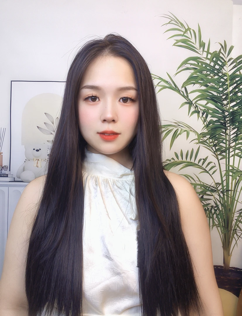 假发直发片 女士长直发顺滑一片式仿真发片隐形无痕接发锁骨发