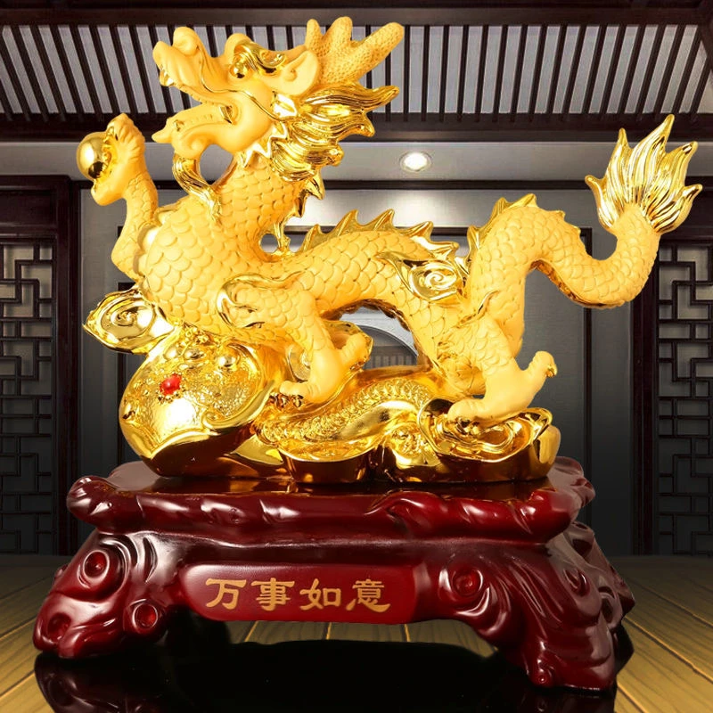 龙摆件生肖摆件玄关柜家居客厅乔迁礼物金龙万事如意开业龙年送礼