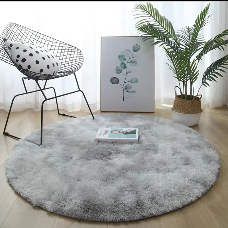 地毯卧室坐垫拍照纯色ins风长毛毛绒毛毯地垫客厅床边毯毯白色