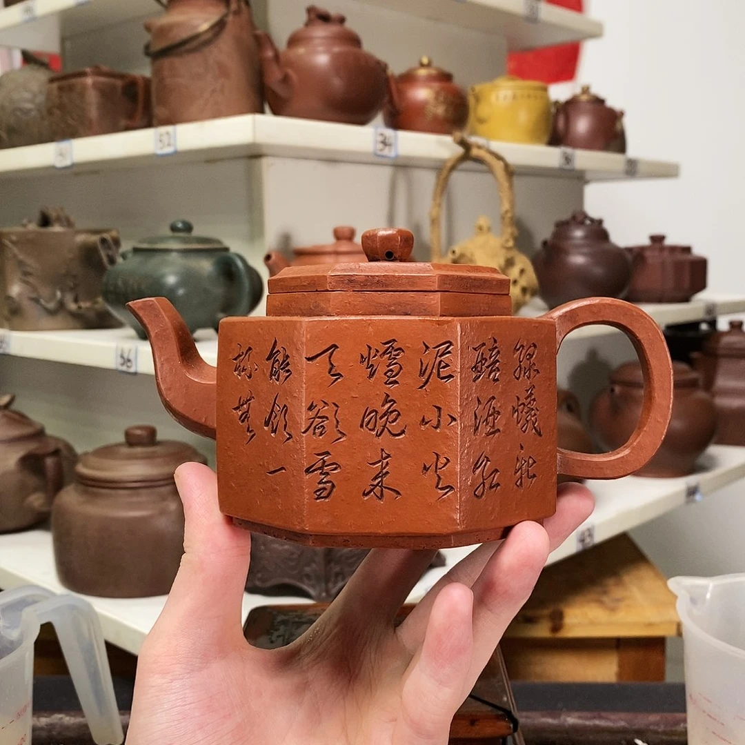 紫砂茶壶白***尽全手工制作