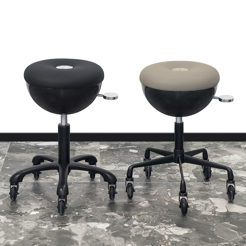 美容凳子滑轮升降美容院专用化妆美甲师椅子网红理发店美发大工凳