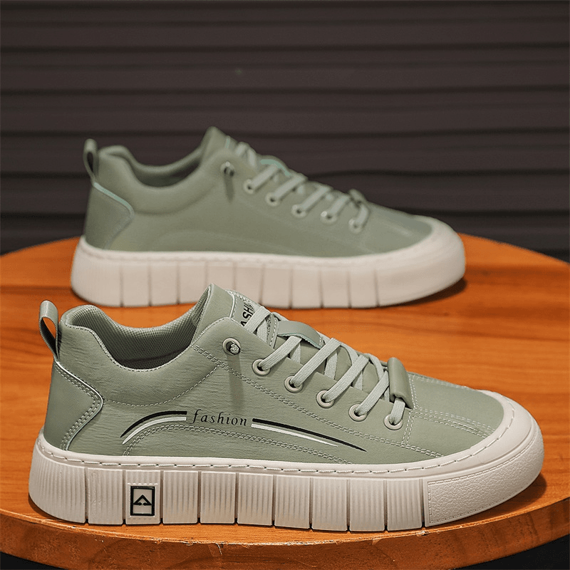 闽斯秀司 男士帆布鞋夏季休闲透气薄款一脚蹬防滑潮鞋增高耐磨百搭运动潮鞋