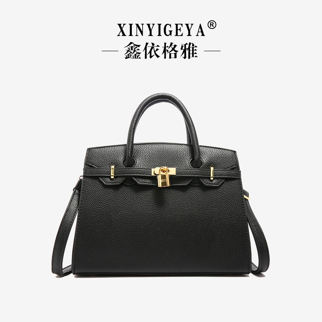高级感轻奢洋气包包新款时尚大容量女包斜跨手提铂金包法式凯莉包