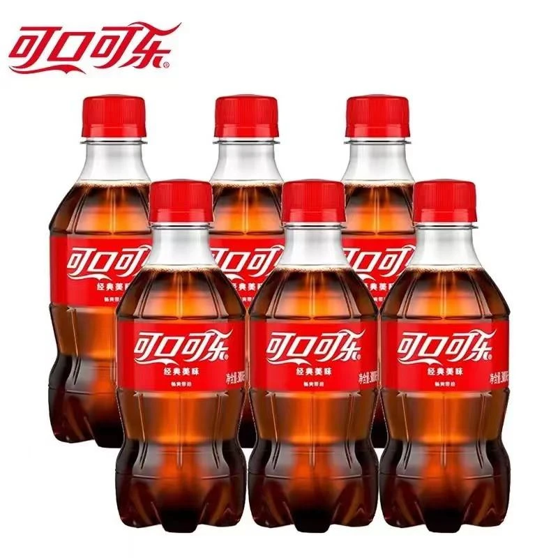 可口可乐300ml6瓶碳酸休闲汽水小瓶冰镇饮料清爽解渴经典美味即饮