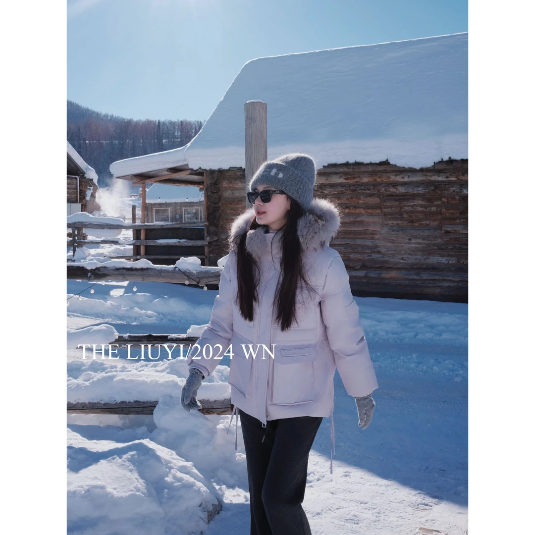 【LIUYI】极寒派克～冬季90白鸭绒杜邦三防毛领羽绒服411131