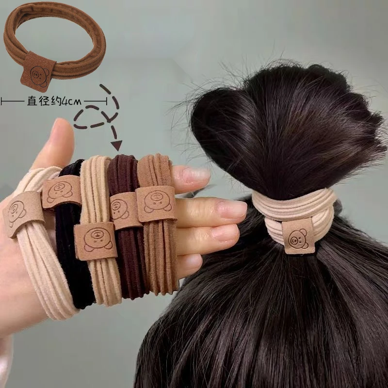 可爱小熊小号头绳高弹力皮筋女扎头发加粗发圈耐用马尾丸子头发饰