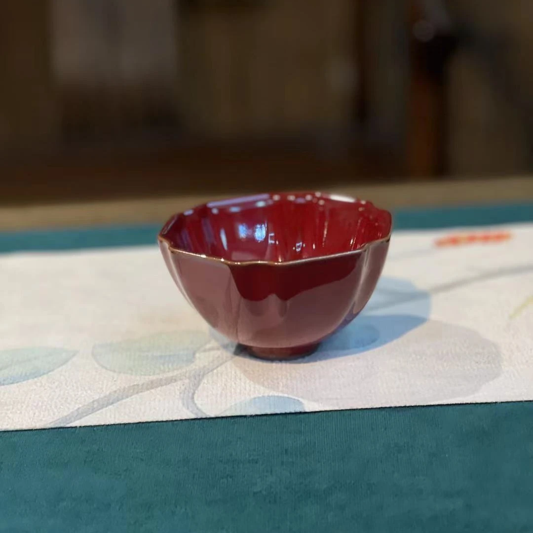 庄垂仁故宫红六方杯朗红主人杯