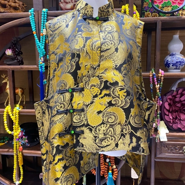 老弗爷新中式提花马甲211