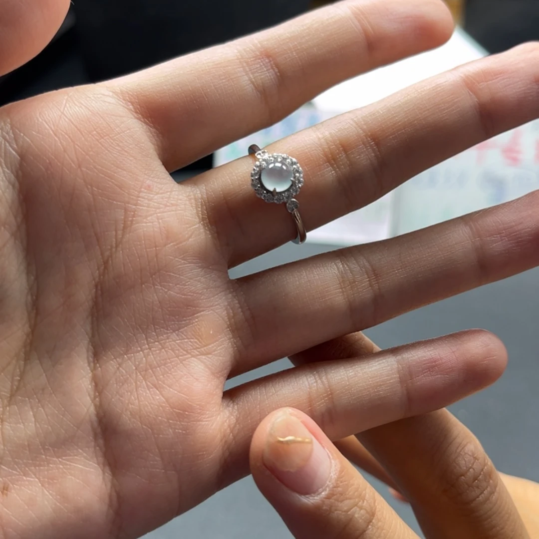 【闪购商品】翡翠戒指银S925镶嵌