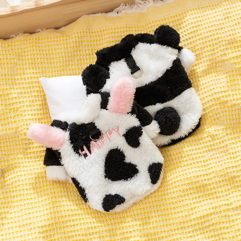 [达人]狗狗衣服变身装可爱熊猫牵引两脚绒衣小型幼犬宠物衣服0015