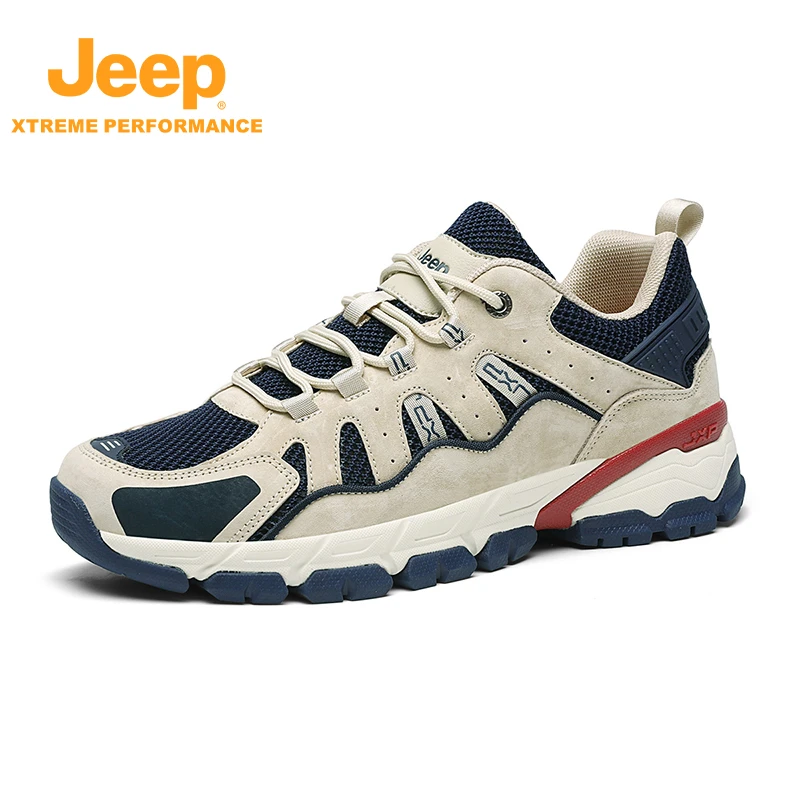 JEEP/吉普夏季百搭男式徒步鞋专业户外透气休闲时尚软底登山鞋