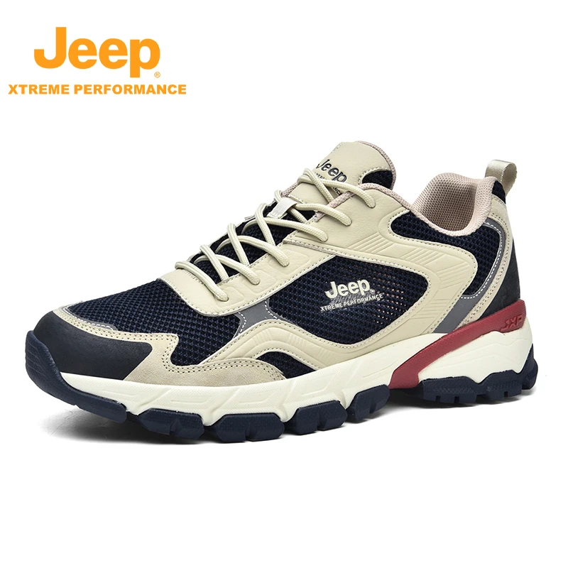 JEEP/吉普夏季男式徒步鞋高端户外旅行野营透气休闲时尚运动鞋
