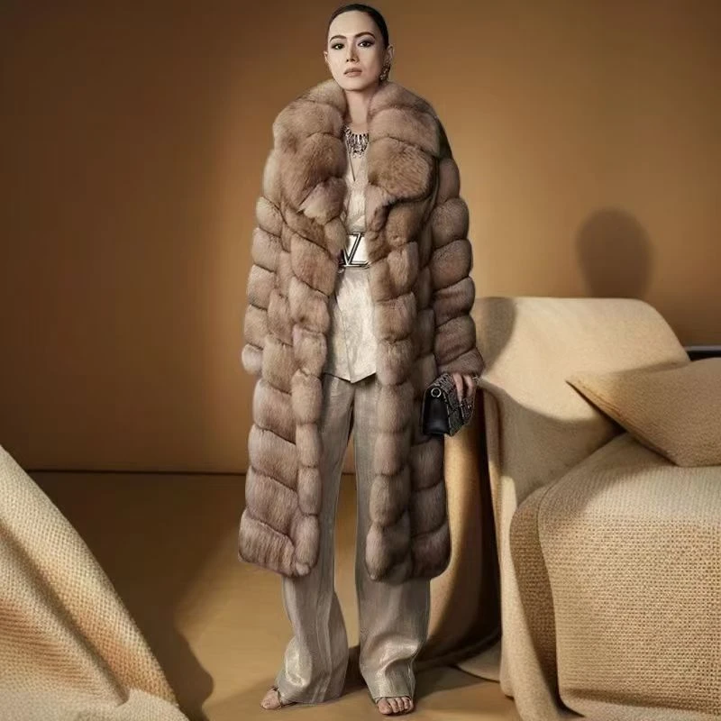 标题 2024年轻冬季气质中长款大衣保暖时尚秋冬轻奢外套