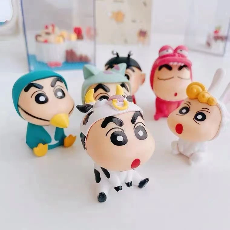 蜡笔小新动物套装六个