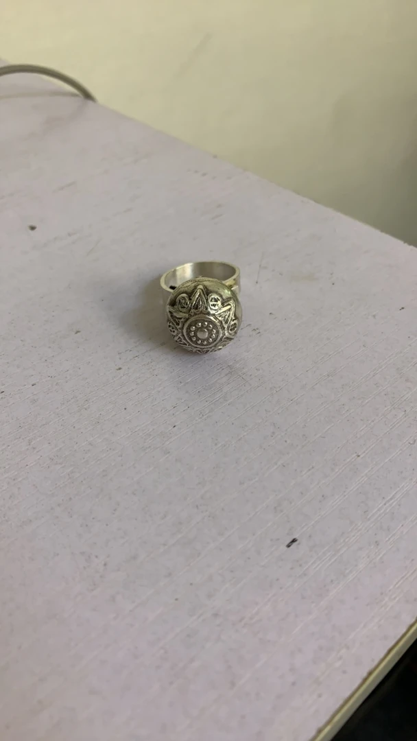 925银戒指 925复古圆球花纹戒指11.6克