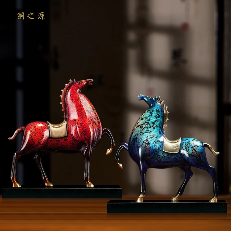 全铜马到成功将军马摆件大漆工艺酒柜装饰品办公室商务乔迁礼品