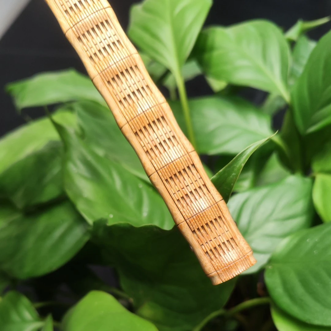 李专伟手制  老玉竹挫竹节折扇 折扇 扇子 手工中式