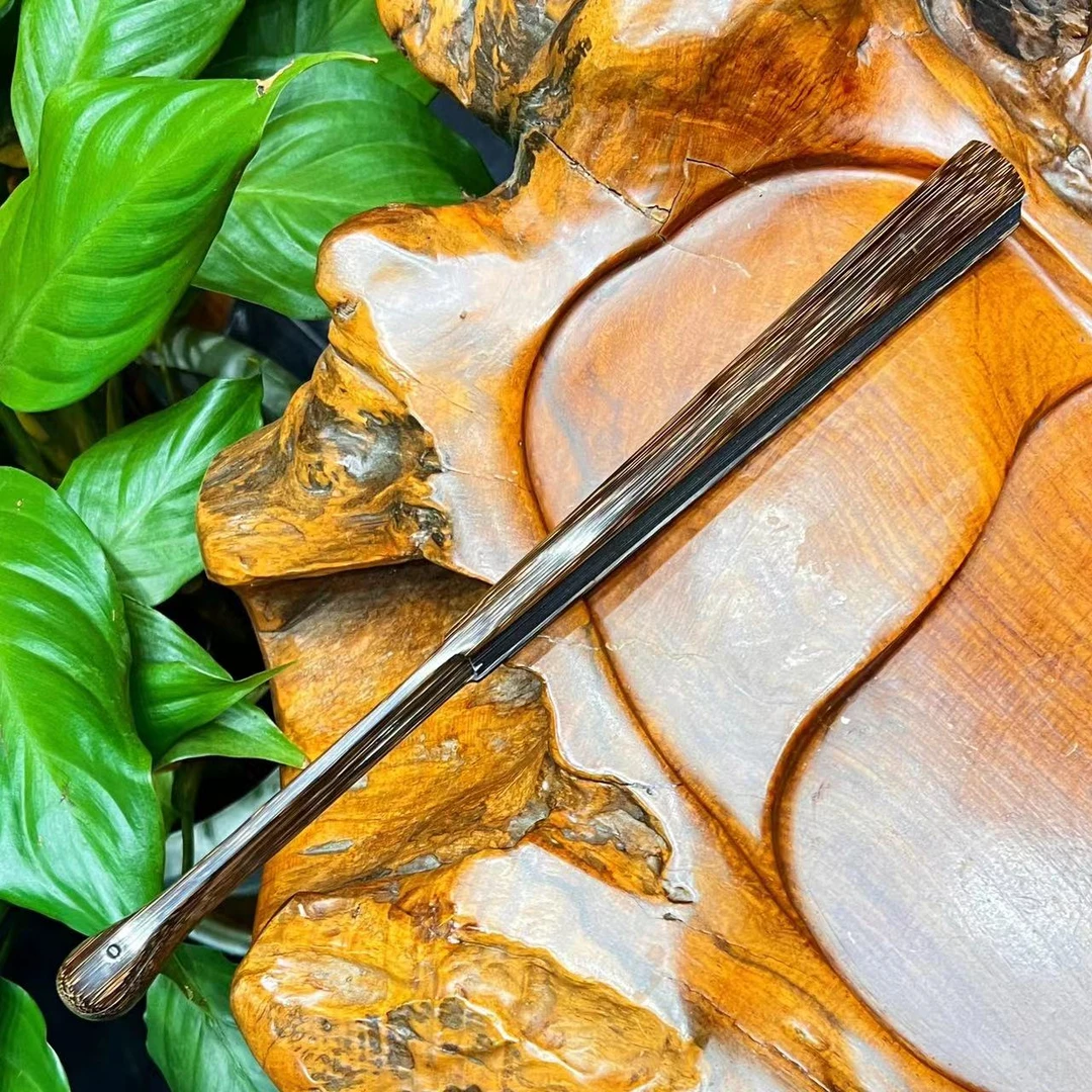 杨德峰手制 棕竹造型  文玩苏扇  默认不粘扇面