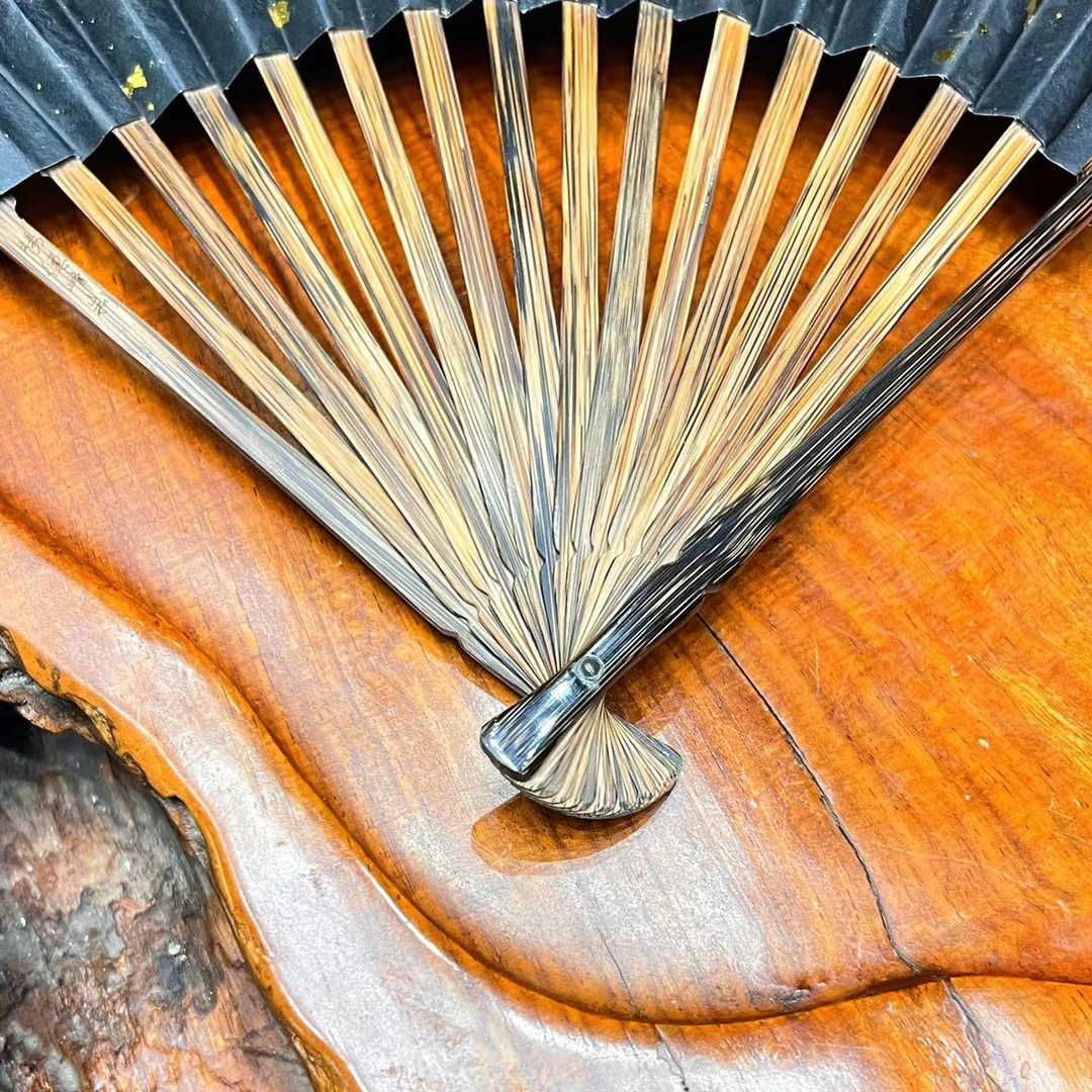 杨德峰手制 棕竹小头型  文玩苏扇  默认不粘扇面