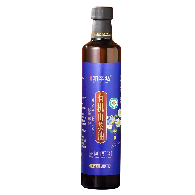 知辛坊双有机认证物理压榨山茶油0胆固醇500mL