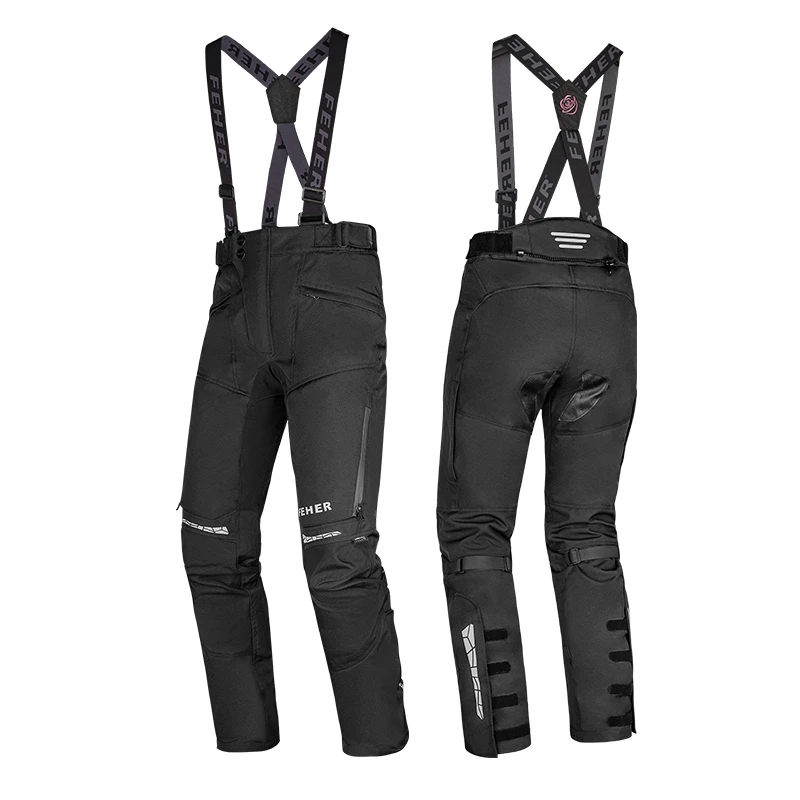 FEHER摩托车拉力裤骑行裤冬季女防水防摔修身显瘦CE护膝跨保暖