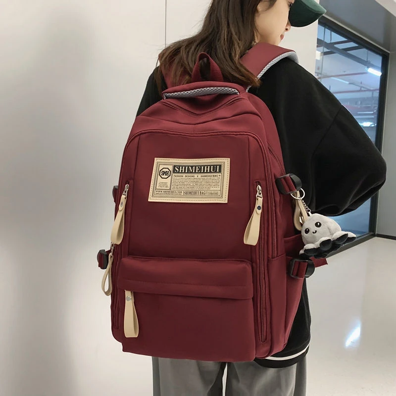 书包双肩背包2023新款书包男高中初中学生旅行背包双肩包女大容量