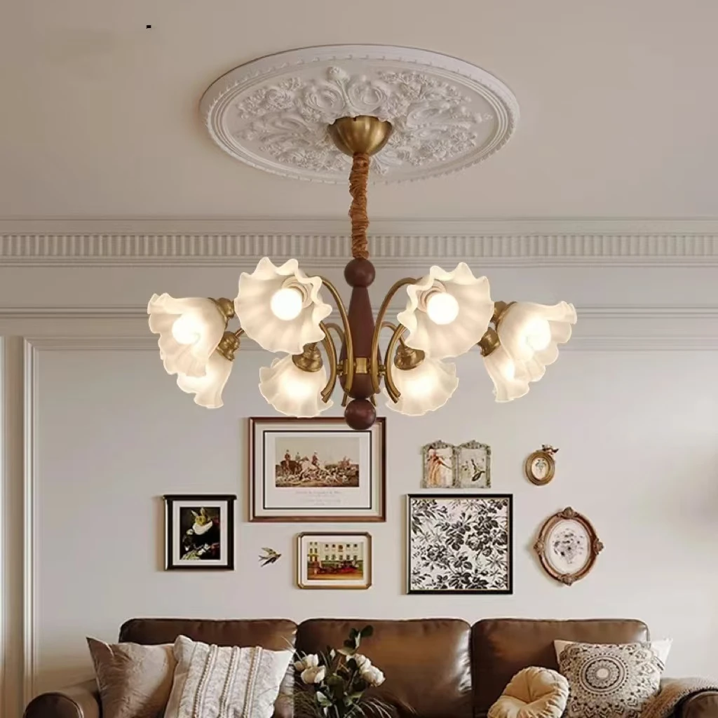 美式吊灯客厅灯2024新款设计感复古大厅主灯中古高级感大气卧室灯