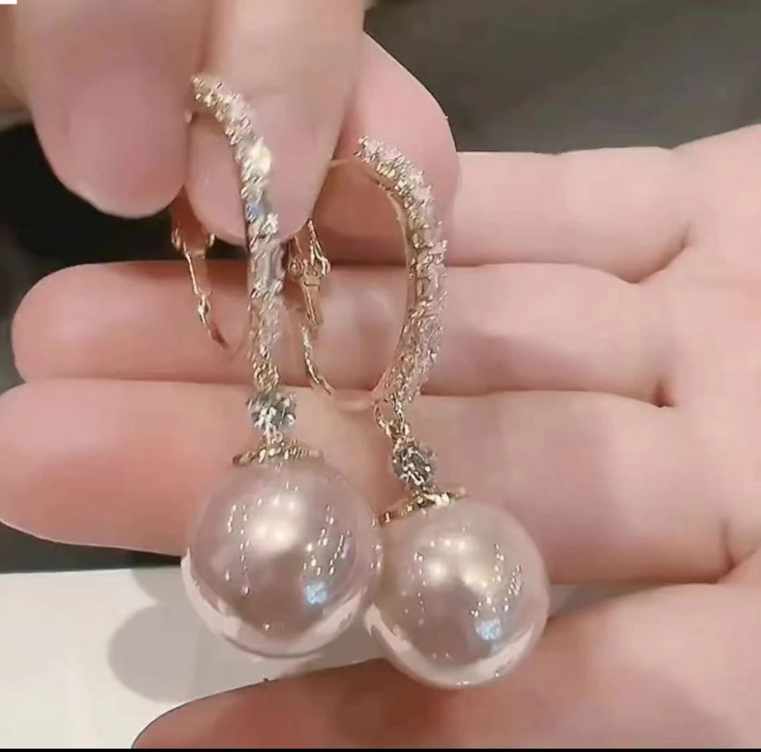 铜合金耳饰 085: 香槟色耳环