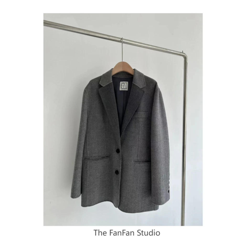 FANFAN-"冷淡灰"高级感满满气质西服外套