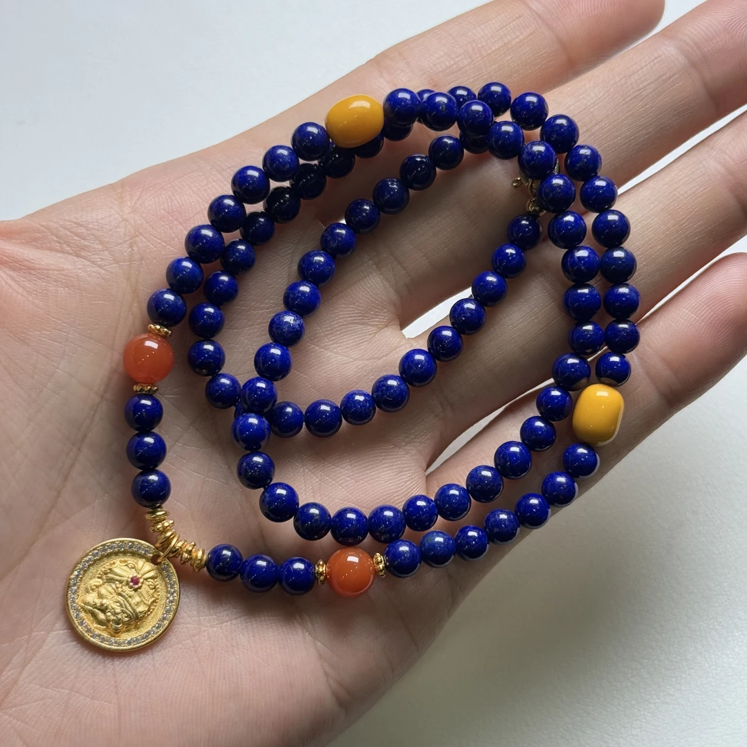 【子选好物】19 ZC2946-青金石DIY项链-多样性发其一-5mm