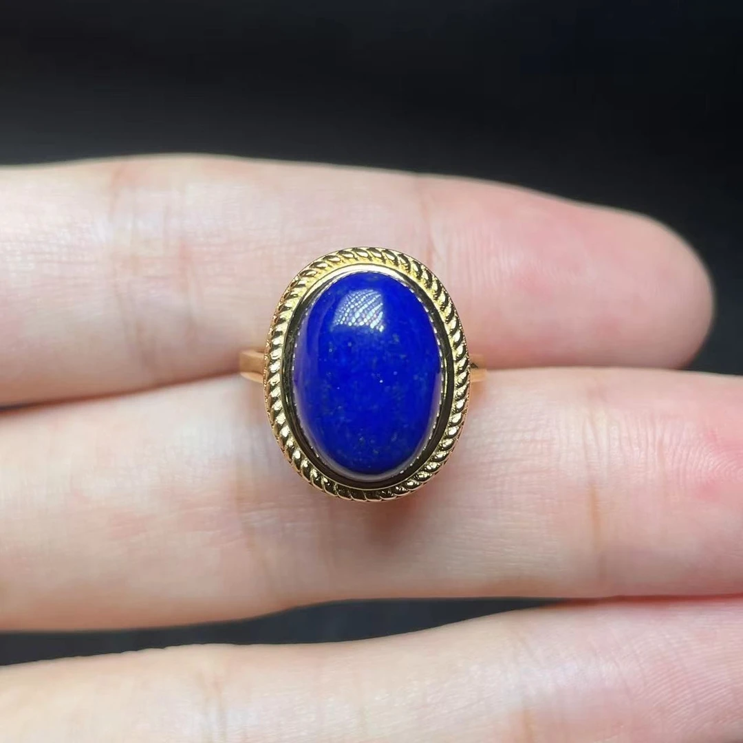 【子选好物】19 ZC2458-S925银镶嵌青金戒指-多样性发其一-13x9mm